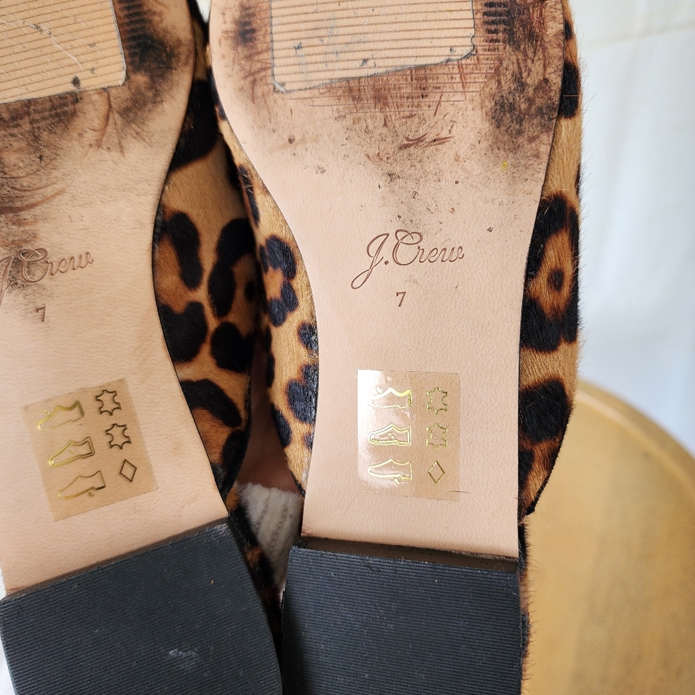 J. Crew Leopard Print Women's Mules - Picture 10 of 12